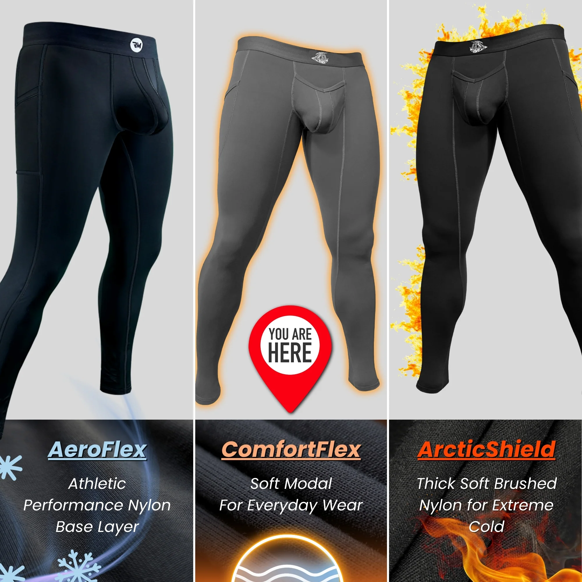Modal 28in Leggings Leggings V Fly 2pk Black/Gray - Image 4