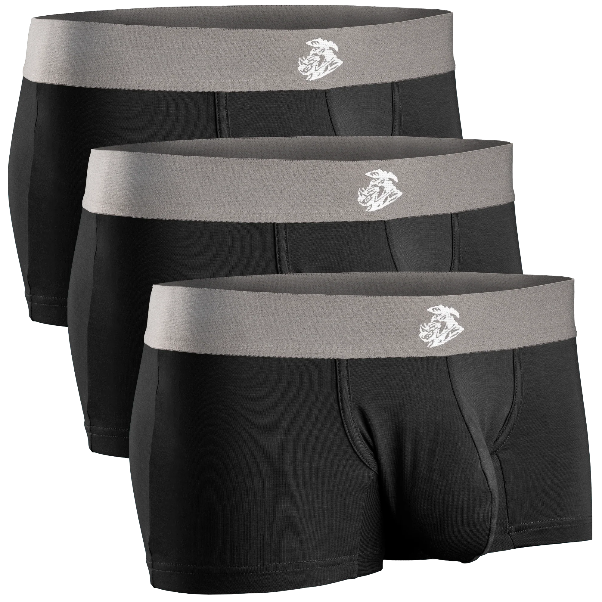 Modal 3in Boxer Briefs No Fly 3pk Black