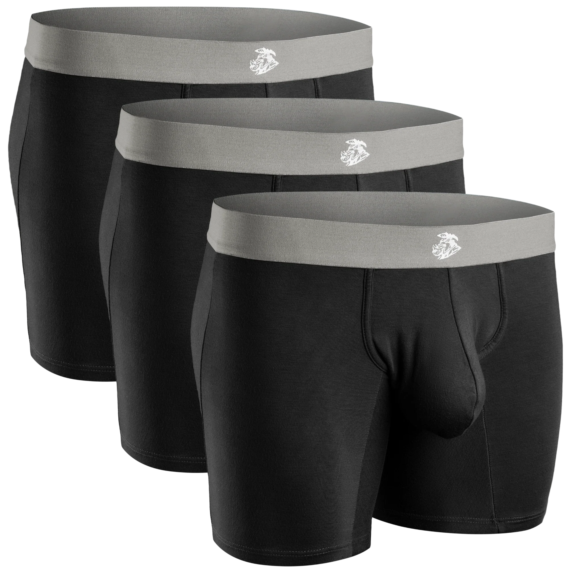 Modal 7in Boxer Briefs No Fly 3pk Black