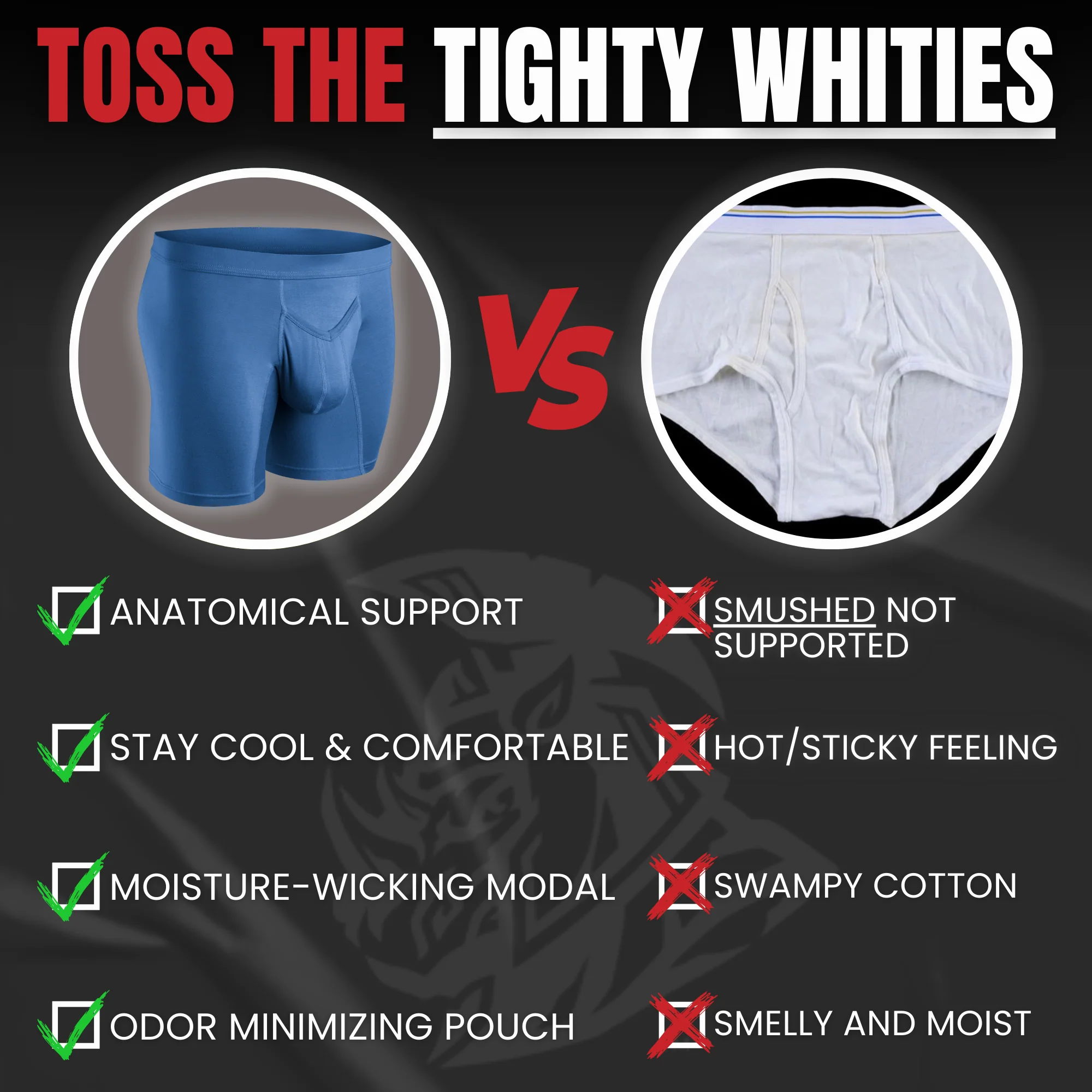 Modal 7in Boxer Briefs V-FLY 3pk Slate/Heather Gray/Blue - Image 5