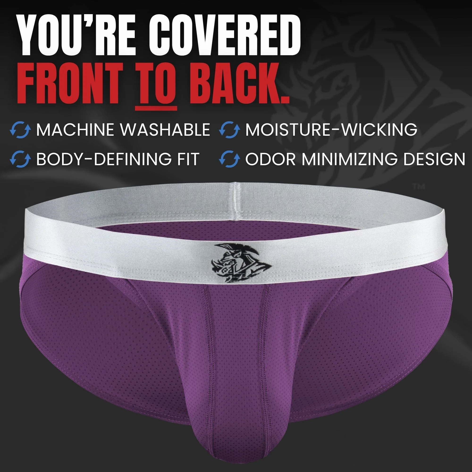 Nylon 0in Mesh Bikini Briefs No Fly 4pk Black/Blue/Gray/Wineberry - Image 7