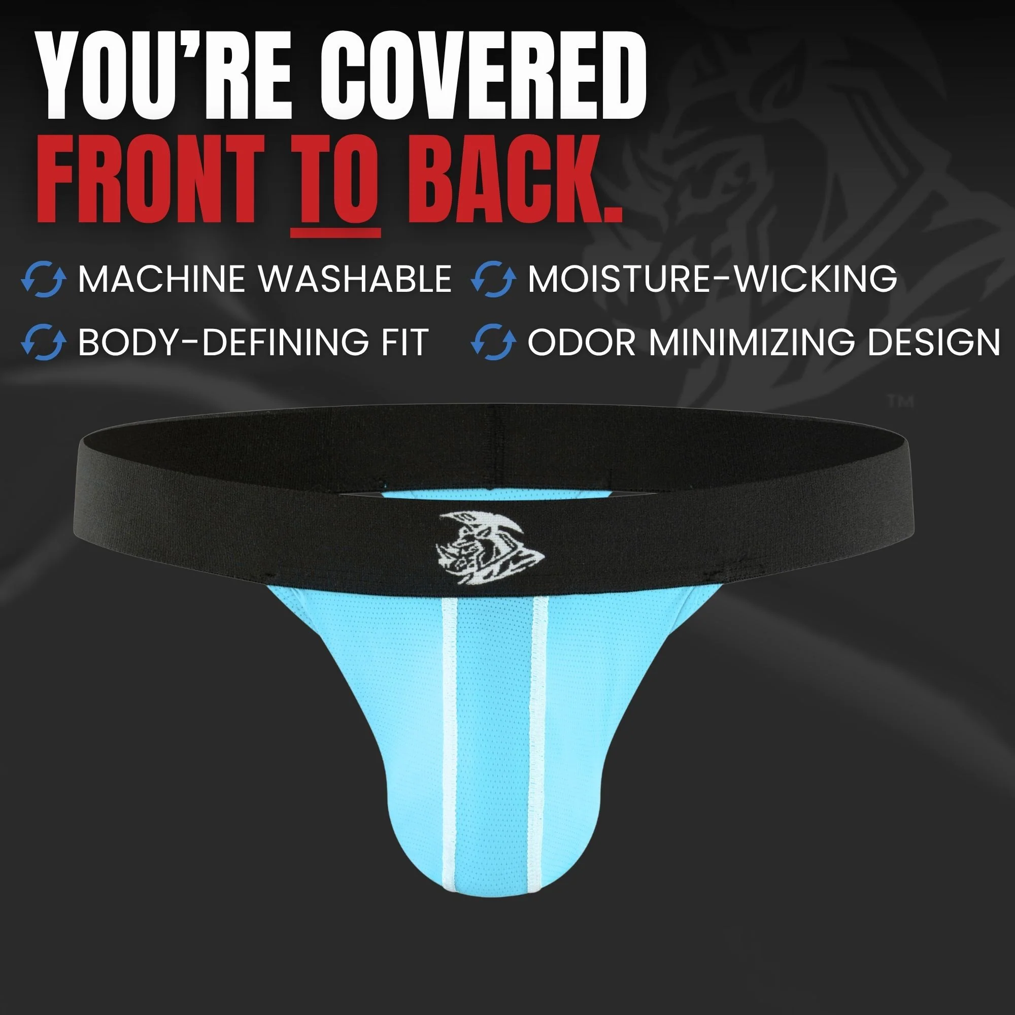 Nylon 0in Mesh Thong No Fly 3pk Black/Light Blue/Red - Image 8