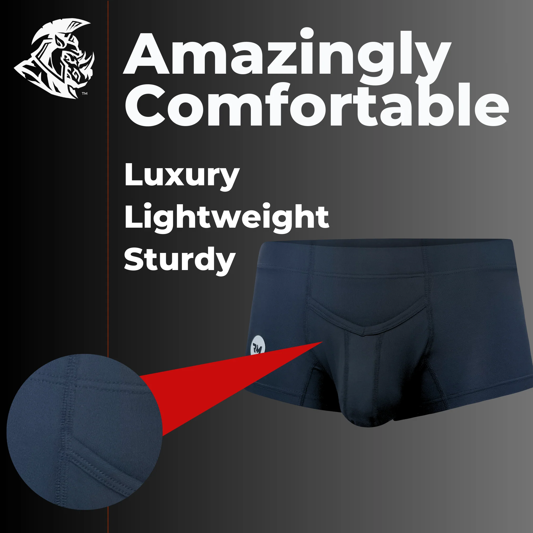 Nylon 3in Boxer Briefs V-Fly 3pk Black - Image 4