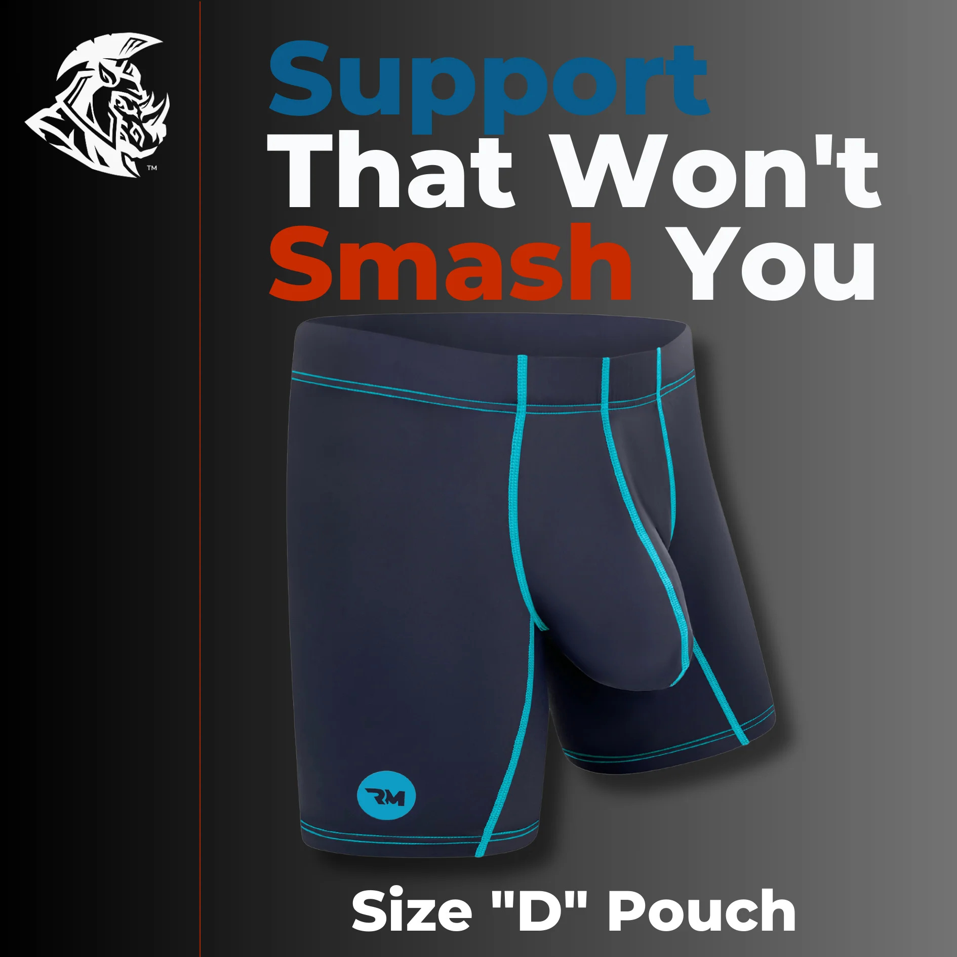 Nylon 6in Boxer Briefs No Fly 4pk Gunmetal Gray - Stitch White/Cyan/Gray/Silver - Image 3